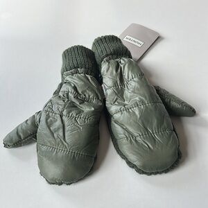 Hunter Olive Green Fleece Lined Mittens